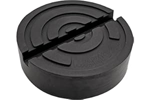 Mario10 Universal Round Jack Stand Pad for Hydraulic Trolley Jack, Rubber Slotted Frame Rail Protector, Pinch Welds Protector 4.13x1.18inch/105x30mm.(1 Pack) Rubber pad for car jack .Made in the EU
