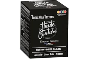 HAUTE COUTURE - Tinte para Ropa y Textil Negro - 350g - Negro - Tinte Textil Todo en uno - Listo Para Teñir Ropa y Tejidos