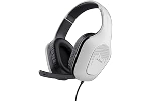 Trust Gaming GXT 415PS Zirox Leichtes Gaming Headset für PlayStation 5 mit 50-mm-Treiber, 1,2 m Kabel, 3,5-mm-Audioanschluss, Hochklappbares Mikrofon, Over-Ear PS5 Kopfhörer mit Kabel - Weiß