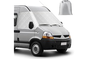 ZWPARTS Car Windscreen Cover Replacement for Renault Master 2010-2025, Silver Windscreen Sun Protection, Blocks UV Rays, Weatherproof Windscreen Wrap Cover, Keep Your Vehicle Cooler