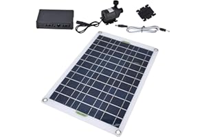 CUQUE Solarna pompa do fontanny, 800 l/h, 50 W, solarna pompa wodna, przyjazna dla środowiska, do fontann, ogrodu, domu
