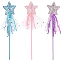 SLEEKEE Set Di 2 Corone E 2 Stelle Per Bambini – Oggetti Di Scena Per Feste E Giochi Di Ruolo (Oro)