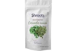 SHROOTS Dehydrated Coriander Leaves Pure Vegetarian Gluten-Free No Added Salt Flavorful Kitchen Essential Machine Dried Vegetables with Natural Aroma Ideal for Everyday Cooking - 0.35 oz, Pack of 1