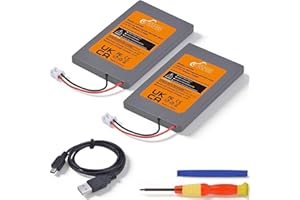 Pickle Power 2Pcs 1800mAh PS3 Battery LIP1359 Battery for Sony Playstation 3 Dualshock 3 Wireless Controller CECHZC2E CECHZC2U Controller with USB Cable and Installation Tools