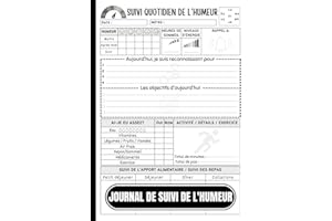 Journal de Suivi de l'Humeur: Carnet Quotidien de Santé Mentale et de Bien-être pour Suivre votre Humeur,Sentiments et Plus pour Comprendre vos Émotions, Soulager l'Anxiété et la Depression