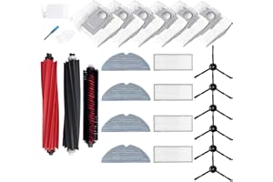 LOVECO Accessoires de rechange compatibles avec les aspirateurs Roborock S8 Pro Ultra,1 brosse principale, 4 filtres, 6 brosses latérales, 4 lingettes, 6 sacs à poussière(Pas pour le S8 Maxv Ultra)