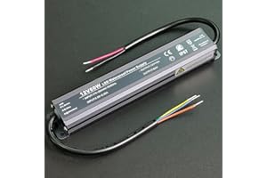 Alinana Transformateur 220v 12v 60W, Transformateur LED Étanche IP67, Alimentation 12V Convient aux Bande LED, Panneaux d'Affichage, 5A