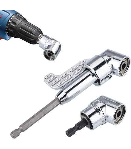 Kit Rallonge Flexible Perceuse 105° - Adaptateur Angle + 3 Douilles 1/4 3/8 1/2 + Extensions Magnétiques
