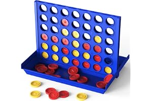 Pup Go Medium Storlek 4 i rad-spel för barn 3+, klassisk familje-brädspel | barn och vuxna, perfekt pedagogisk leksak för pojkar och flickor, bärbar 2-spelares strategispel hopfällbart med 6 extra