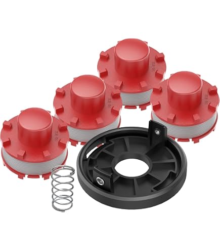 2 Coperchi Bobina Di Ricambio Per Tagliaerba Einhell, ALDI Gardenline, King Craft - Compatibili Con Modelli GLR, GLT, GC-ET, RTV