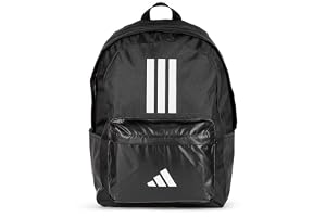 adidas unisex - vuxen Classic Three Stripes Back To School Backpack, Black/White, One Size