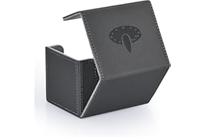 UAONO Deck Box für MTG Yugioh, Magnetic Kartenbox für 120+ hüllen Karten, Premium Sammelkarten Box mit 2 kartentrenner Kompatibel mit Magic Commander Trading Cards(Gray,Timewalk)