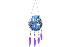 XKQYX Kit per pittura a mosaico con diamanti 5D, decorazione artistica 5D per bambini, 5D con scacciaspiriti con strass su entrambi i lati, ornamento da appendere per casa, finestra, giardino