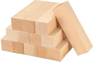 QXAYXA Blocchi di Legno, 13 Pz Tiglio per Scolpire, Naturale Blocchetti da Lavorazione e Scolpitura, Kit Hobby Creativi per Principianti, Artigianato Fai Da Te, Set Creativo per Laboratorio Manuale