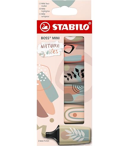 STABILO Evidenziatore BOSS MINI By Snooze One – Confezione Da 3, Punta Smussata 2-5 Mm, Inchiostro A Base Acqua, Edizione Speciale Graffiti, Colori Verde, Giallo E Arancione - Foto 1