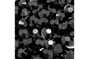 Little Snow Direct® Pack of 1000 Resin Crystal Flat Back Rhinestones Diamante Gems Nail Art & Crafts (Black, 3mm)