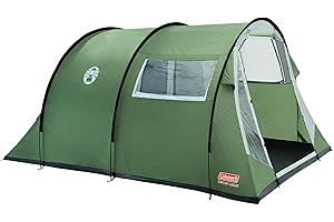 Coleman Coastline 4 Deluxe - 4 Person Tunnel Tent, Family Camping Tent, Waterproof HH 3000 mm