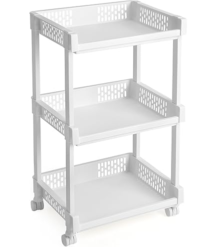 Shrivee Chariot De Cuisine à 3 Niveaux Avec Table Et Tiroir, Utilité En Métal, Chariot D'étagère, Pour Salon, Cosmétique Polyvalent, Chariot De Service Pour Cuisine, Salle De Bain, Bureau (Noir