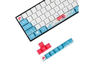‎SOLIDEE 61 Tastenkappen 71 Tasten Hintergrundbeleuchtung PBT Tastenkappen OEM-Profil f¨¹r Ducky / GH60 / GK61 / RK61 / ALT61 60% MX Mechanische Gaming-Tastatur¡­ (Korallensee)