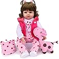 CHAREX Reborn Baby Dolls Toddler - Realisitc Reborn Girl 18 inch Doll Weighted Lifelike with Soft Silicone Body Gift Set for Children Age 3+
