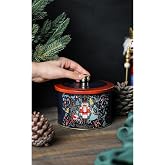 EVLE-Metal &Ccedil;ok Ama&ccedil;lı Dokulu Saklama Kabı, Dekoratif Saklama Kutusu 14 Cm, Tales Nutcracker (Tales Nutcracker)