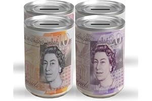 EXPECTRO MONEY TIN BOX Sterling Bank Note -TIN Piggy Bank, Coin Tin, Cash Tin, Savings Tin, Money Can, Birthday Money, Holiday & Christmas Fund (1X Medium Random)