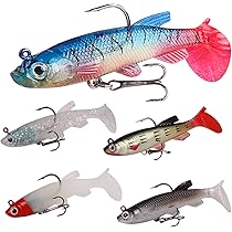 RoseFlower Lot De 3 Leurres - 8 Segments Multi-articulés - Leurres De