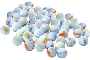 ARSUK Glasmurmeln Set 40 Stück – Bunte Milchige Glaskugeln Ø 15–16 mm, ca. 200 g – Kinder Spielzeug, Retro Murmelspiele, Basteln, Aquarium, Vase, Tisch- & Gartendeko, Party Mitgebsel & Sammler
