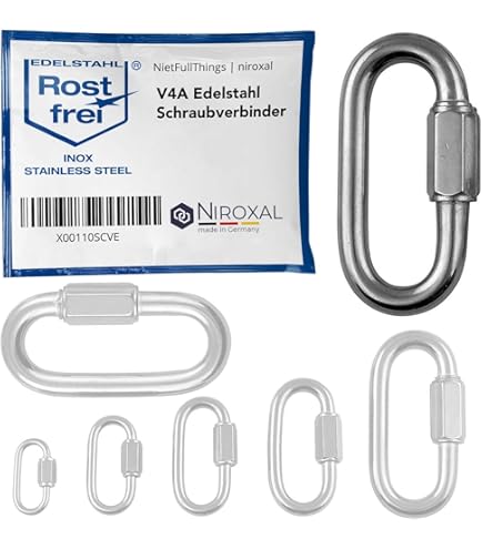 2x Maglia Rapida In Acciaio Inox AISI 316 - Portata 280kg | Per Arrampicata, Nautica, Lavori - Foto 7