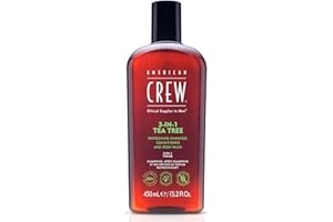 ‎AMERICAN CREW AMERICAN CREW - 3-in-1 Tea Tree Shampoo, Conditioner & Body Wash, 450ml, Pflegeshampoo und Duschgel für Männer, Produkt für die tägliche Reinigung von Körper und Haar