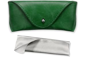 LogHog Portable Leather Soft & Semi Hard Sunglasses Case Eyeglass Case Storage Eye Glasses Brown/Black Pouch Carry Case for Women Men