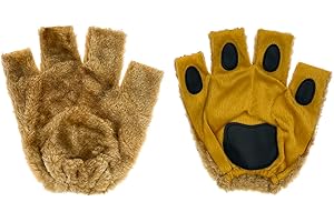 Oblique Unique® Bärentatze Handschuhe Tierhände Tier Handschuhe für Tierkostüm in Einheitsgröße Unisex Kostüm Accessoires für Fasching Karneval Motto Party