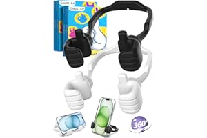 CALDEVER Weihnachten Wichtelgeschenk Nikolaus – Daumen Hoch Handyständer 2 Pack Schwarz&Weiß, Lustige Handyhalterung Tischhalter für Smartphone, Kleine Geschenkidee Geburtstag für Frauen, Männer, Mädchen