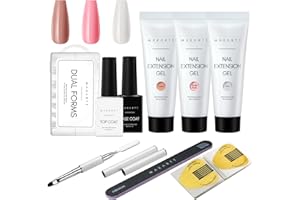 Makartt Gel per Unghie Ricostruzione Kit, 3x15ml Extension Gel, Unghie Extension Gel Set, Gel Unghie Kit, Kit di Estensione delle Unghie