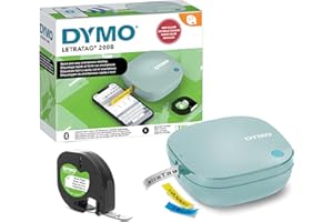 Etiquetadora DYMO LetraTag 200B Bluetooth | Impresora de etiquetas compacta | Se conecta mediante tecnología inalámbrica Bluetooth | Incluye 1 cinta de etiqueta de papel blanco | Azul Ensueño