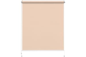 ‎RETTIKA Rettika Sichtschutz Rollo ohne Bohren - Pastelllachs, Breite: 45cm, Höhe 120 - Rollos für Fenster ohne Bohren, Fenster rollos für innen, Jalousien zum Klemmen, Klemmrollo