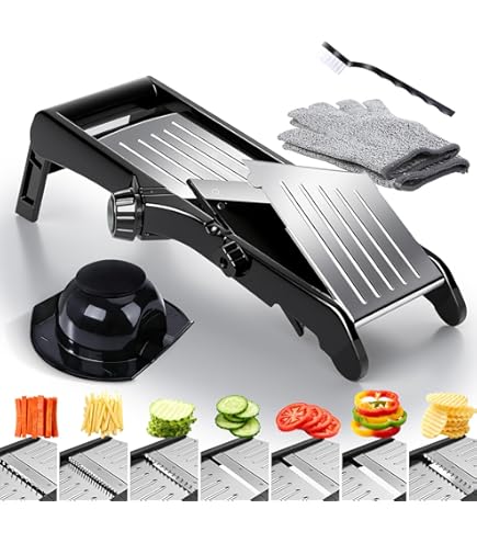 Rigamonti Grattugia Mandolina Julienne Orizzontale Con Proteggidita, BPA Free, Rosso, Lavabile In Lavastoviglie