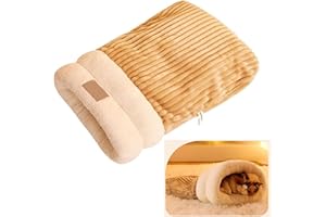 Wmzjnljy 1pc 54 * 45cm Cat Sleeping Bag Cat Winter Sleeping Bag Soft Plush Warm Pet Sleeping Bag for Indoor Cats Cat Cave Bed for Indoor Cats, Cat Hideaways Pet Snuggle Sack for Kitten Puppy(Z69-1)