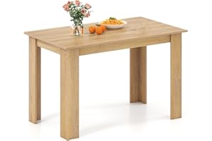 LIFEZEAL Tavolo da Pranzo, Cucina, Sala da Pranzo, 120x70 cm, 4-6 Persone, Scrivania, Design Moderno, Salvaspazio, Rettangolare, in Legno, per Soggiorno, Max 60 kg (naturale)