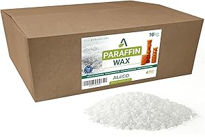 ALECO Cera di paraffina in Perle 10kg. per Candele, stampaggio e iniezione - Fusione a 63-73ºC Minimo Olio, accetta Massima fragranza. (10)