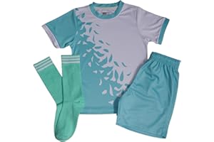 GENERIC Girls Football Kit - Multi coloured kits would make great football gifts for girls. A good all-round sports kit & football kit for kids and future England Lionesses.