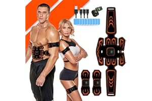 AILEDA Elektrostymulator mięśni brzucha, stymulator EMS, pas tonizujący brzuch USB