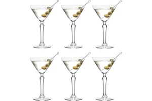Libbey Verre à Cocktail SPKSY Martini - 190 ml / 19 cl - 6 Pièces - Vont au lave-vaisselle - Parfait pour un cocktail à la maison