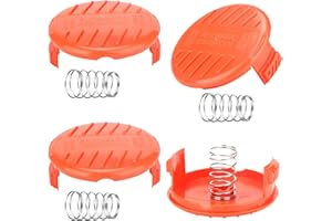 Windfromort Cappucci a Rocchetto,4 Pezzi Spool Caps Trimmer Spool cap,Accessori per Decespugliatore,Cappucci per Rocchetti in ABS per Black-Decker, Rasaerba Rc-100-P, Bobina per Decespugliatore AFS