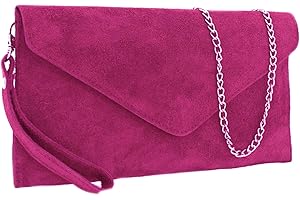 LEAHWARD Genuine Italian Suede Leather Envelope Clutch Bags Party Wedding Purse Handbag Cross Body Bag CW01