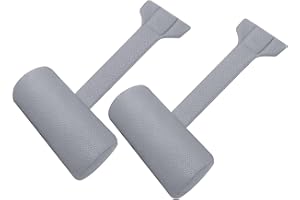 Kigley 2 Pcs Chaise Lounge Pillow Headrest Pillow for Patio Chaise Lounge Outdoor Chaise Head Pillow Pool Chair Pillow Spa Pillow for Adult with Non-Slip Weighted Tail (Grey,Basic Style)