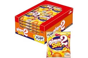 ‎NIMM2 SOFT nimm2 Soft – 20 x 195g – Gefüllte Kaubonbons in vier Sorten mit Fruchtsaft und Vitaminen