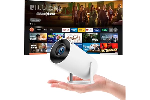 Mini Projecteur 4K Videoprojecteur Portable Projecteur Video WiFi 6 Android 11 Retroprojecteur 1080P Full HD Supporté pour TÉLÉPhone PC Lap HDMI Home Cinéma 180° Rotation (HY300PRO)