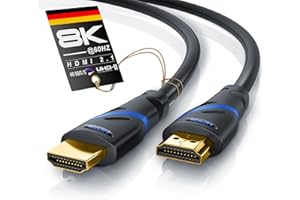 CSL - 8k HDMI Kabel 2.1 - zerfifiziertes Kabel - 2m - 4k@120Hz 8k@60Hz - UHD II - Ultra High Speed Ethernet 48Gbps - HDMI 2.1 16k / 2.0 4k - HDR 10+ eARC 3D VRR HDCP 2.2&2.3 - Gaming TV PS5 Xbox