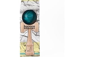 Banana Kendama Marble - Classic Beginners Kendama Skill Toy (Turquoise Marble)